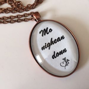 Outlander Bronze Quote Necklace