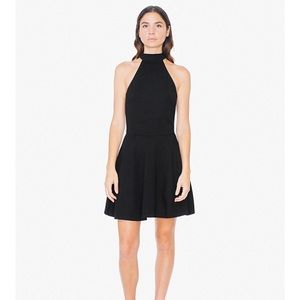 Ponte Mock Neck Sleeveless Skater Dress
