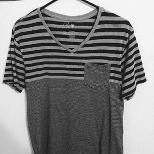 On the Byas striped V neck