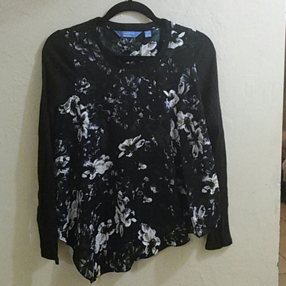 Simply Vera long sleeve blouse top PS NWOT