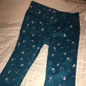 Jeggings - Floral - Teal - Old Navy - Size 14