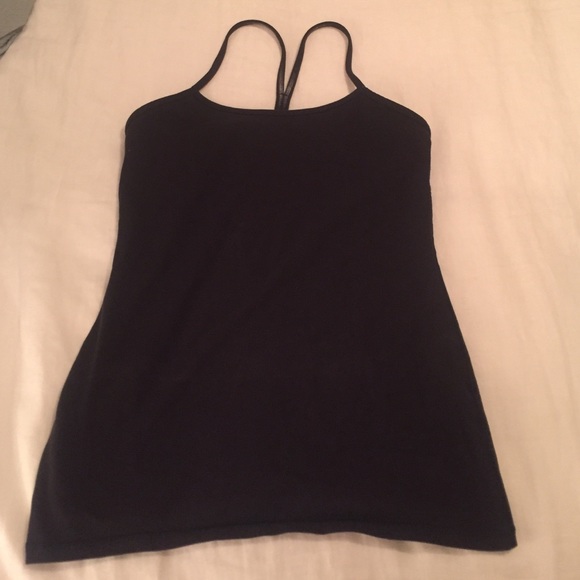 Black Lululemon tank top with built in bra