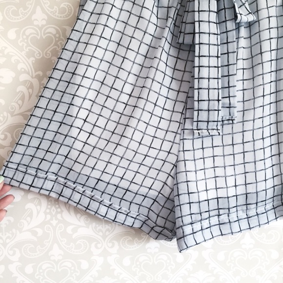 Light Blue High Waisted Shorts - Picture 3 of 4