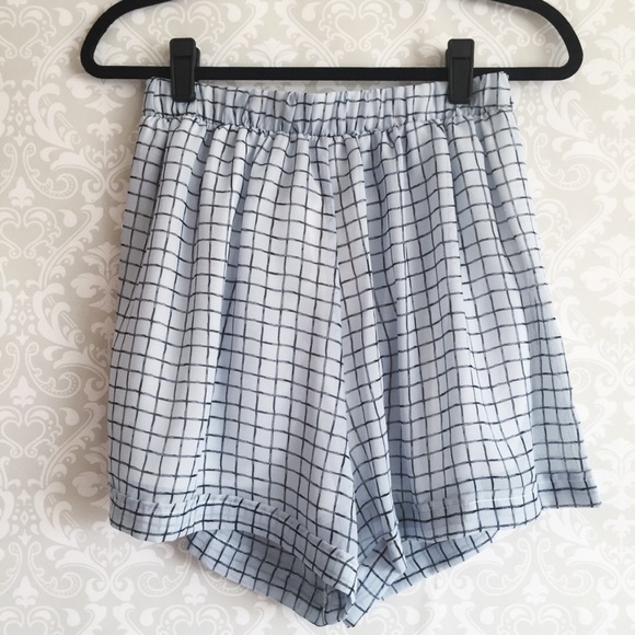 Light Blue High Waisted Shorts - Picture 4 of 4