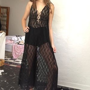 Free People Intimates floral lace jumpsuit