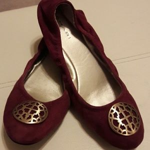 Burgundy Tahari flats