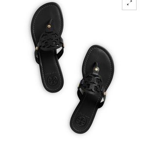 Tory Burch Black Miller Sandals Sz 8.5