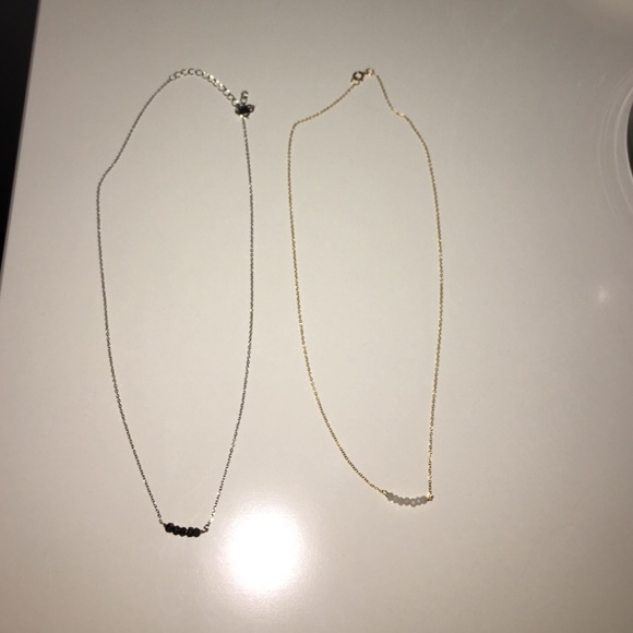 Two necklaces the same in different colors.
