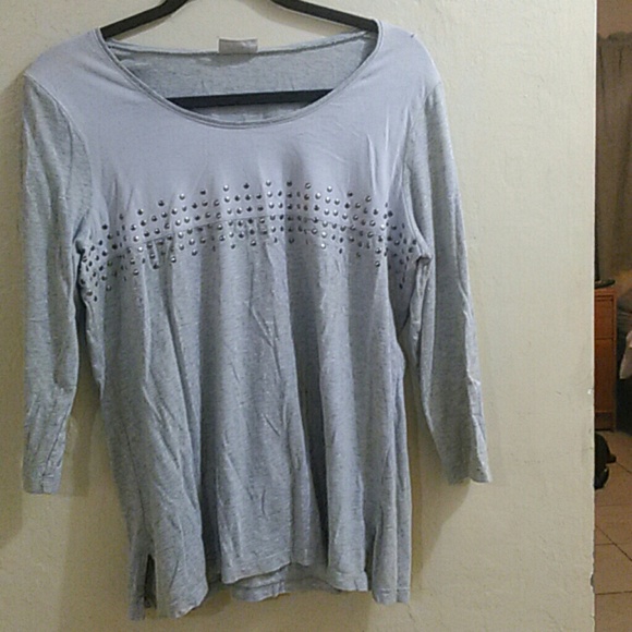 3/4 sleeve studded Chico's top shirt