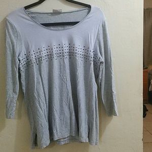 3/4 sleeve studded Chico's top shirt