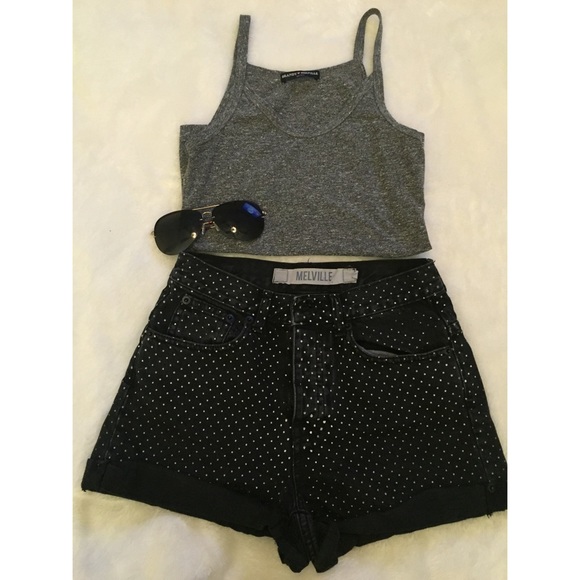 Vintage Brandy Melville Polka Dot Denim Shorts!