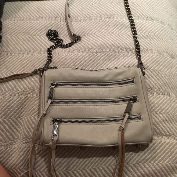 Rebecca mink off cream cross body purse