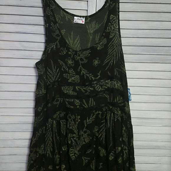 NWT- Free People voile and lace trapeze slip