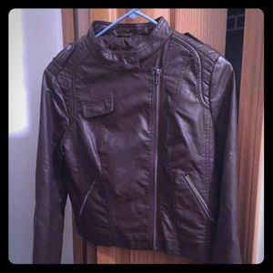 Adorable cropped moto jacket!