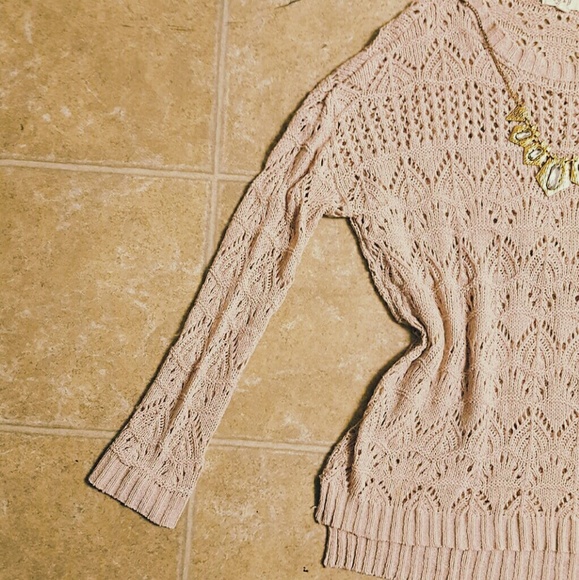 SOLD - Rose Gold Knit Sweater - Picture 3 of 3
