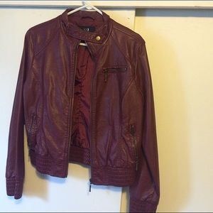 Burgundy Leather Jacket