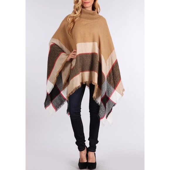✨HP✨New Color- Tan Blanket Scarf, Poncho - Picture 5 of 8