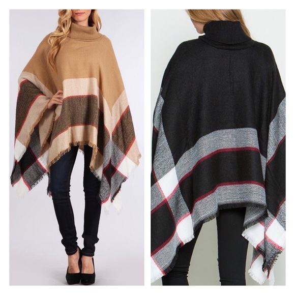 ✨HP✨New Color- Tan Blanket Scarf, Poncho - Picture 6 of 8