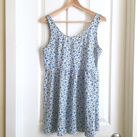 Blue Floral Summer Dress