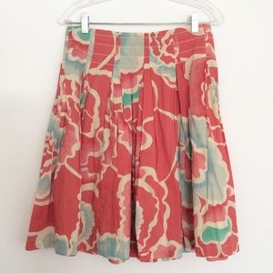 Anthropologie Floral Print Skirt