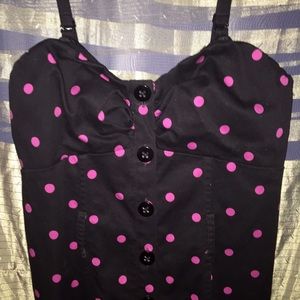 Express Dresses - Pin Up Bodycon Bustier Dress! Polka Dot Tight Sexy Express Dresses - Pin Up Bodycon Bustier Dress! Polka Dot Tight Sexy
