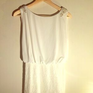 Elegant white dress with bandage skirt :)