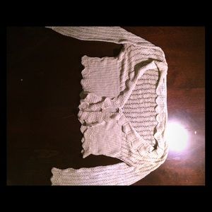Cream knit cropped sweater