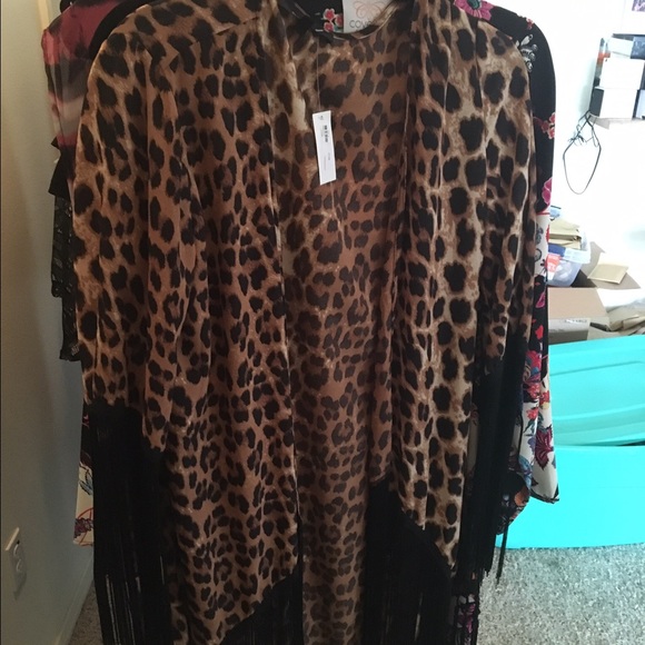 Leopard print kimono