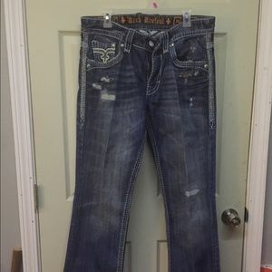 Mens Rock Revival Jeans