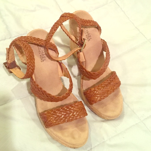 Michael Kors Platform Woven Wedges size 9