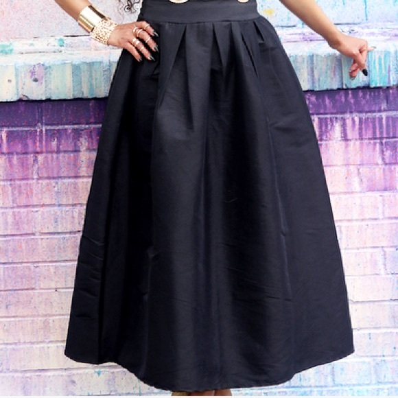 Long Black Gothic Skirt