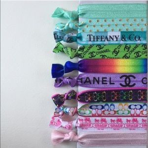 10 Fold over Elastic Hair Ties