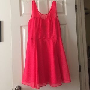 Bright pink Express evening dress
