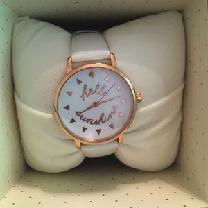 Kate Spade Hello Sunshine leather band watch
