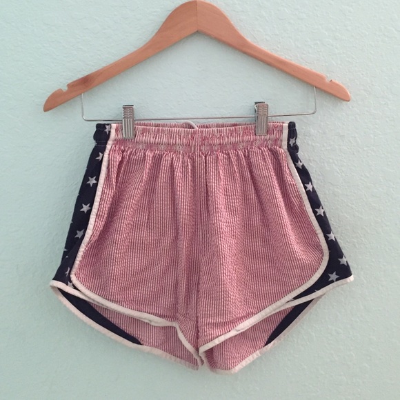 Lauren James seersucker Stars and Stripes shorties