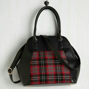 Modcloth Personality-filled Professor plaid bag