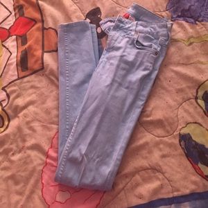 light blue skinny jeans