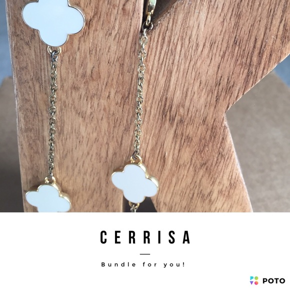 Bundle necklace with clovers and Ruffle dress