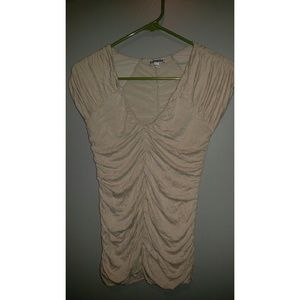 Tan ruched top