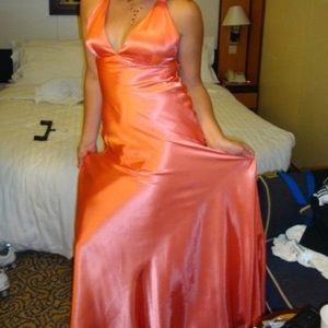 Floor-Length Peach dress