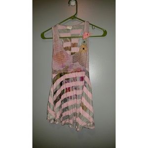 Pink flower tank top