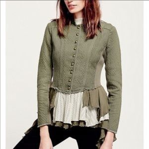 Free people military ruffles jacket