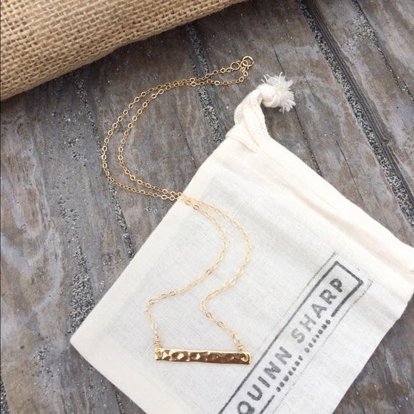 ๐Host Pick๐ Delicate Gold Bar Necklace - Picture 3 of 4