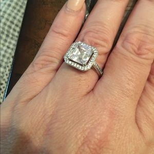 Size 7 pure silver engagement ring no box!