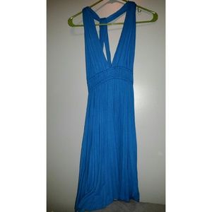 Blue cross back dress