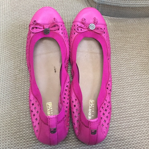 Size 10 Pink Sperry Flats