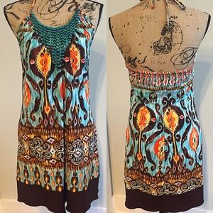 Beaded Halter Dress