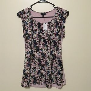The Limited lavender patterned blouse