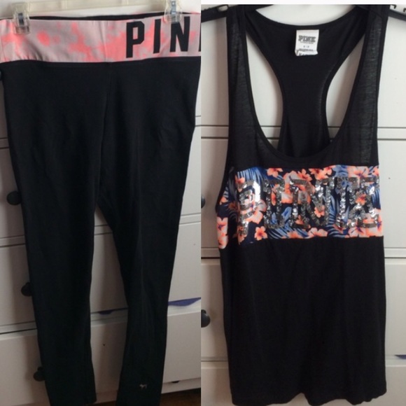 SOLD VS PINK leggings and tank bundle