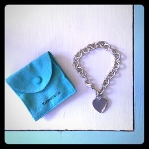 Tiffany silver heart toggle bracelet